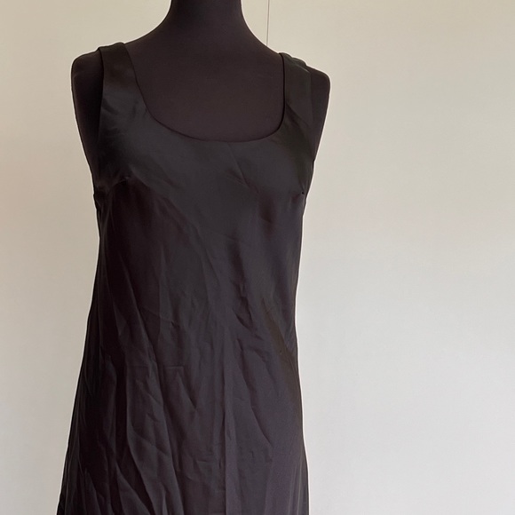 Topshop Silk Slip Black Dress Size 12 - Picture 2 of 7